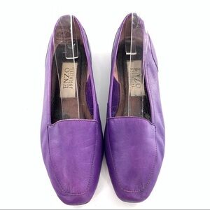 Enzo Angiolini Liberty flats 6 purple leather 80s 90s vintage smoking loafers